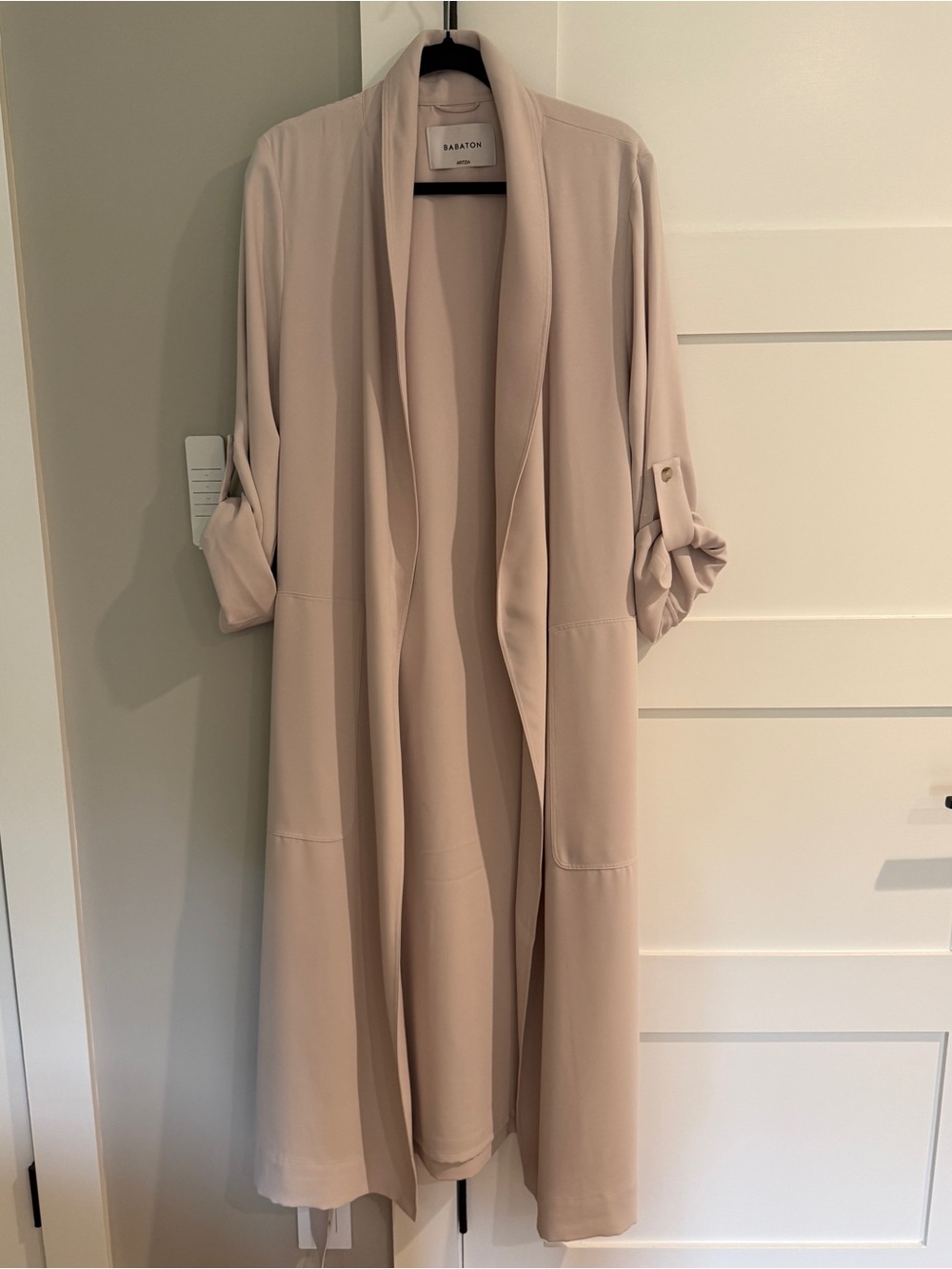 ARITZIA Blush-Taupe Open Front Duster XL